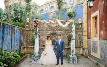 Magical Blue-Tiled Palace Wedding In Portugal