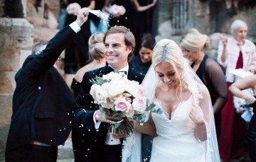 Luxurious Couture Wedding Filled With Peonies (At Home!)