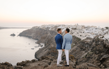 The Cliffside Views Of This Santorini Destination Wedding Are Stunning