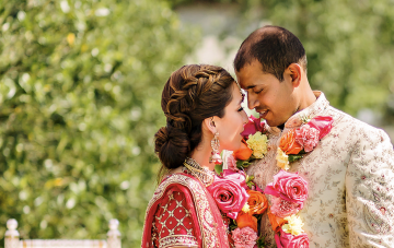 Multicultural Home Wedding with Stunning Floral Accents