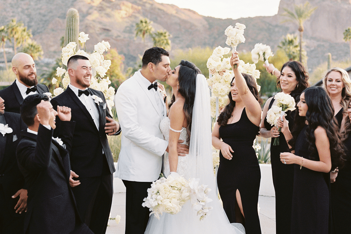 Modern Black Tie Arizona Wedding at Mountain Shadows – Saje Photography – Bridal Musings 46