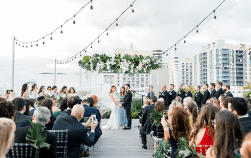 Modern South Beach Miami Rooftop Wedding